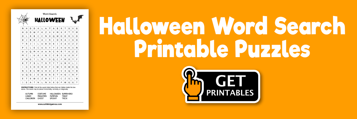Halloween Word Search Printable Puzzles